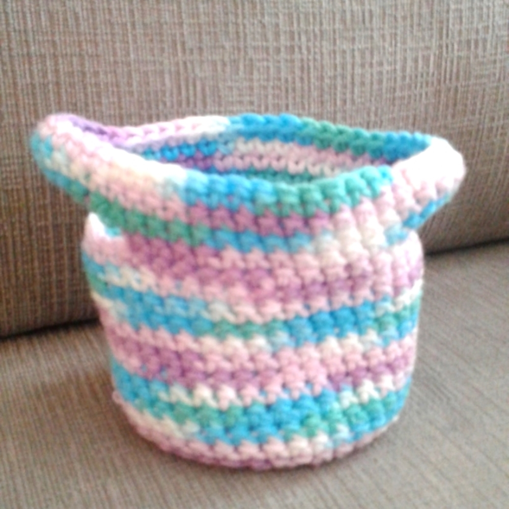 Small Crochet Handmade Cotton Basket